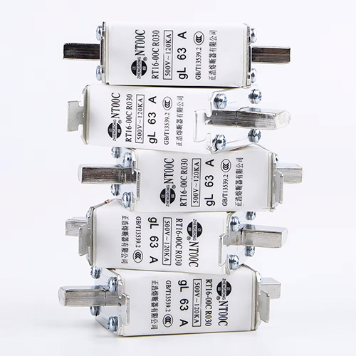 Custom Wholesale ແຮງດັນຕ່ໍາ NT00C AC Fuse Link Knife Little Blade High Breaking Capacity Copper 100A CE