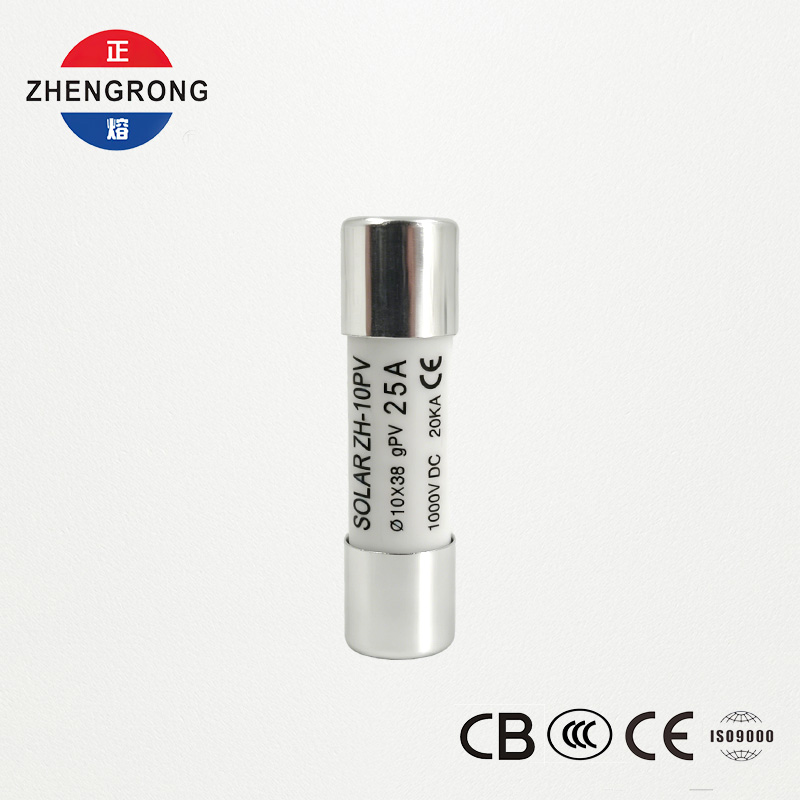 ປັບແຕ່ງ 10*38 25A Solar Panel Reset Fuse Links for Photovoltaics