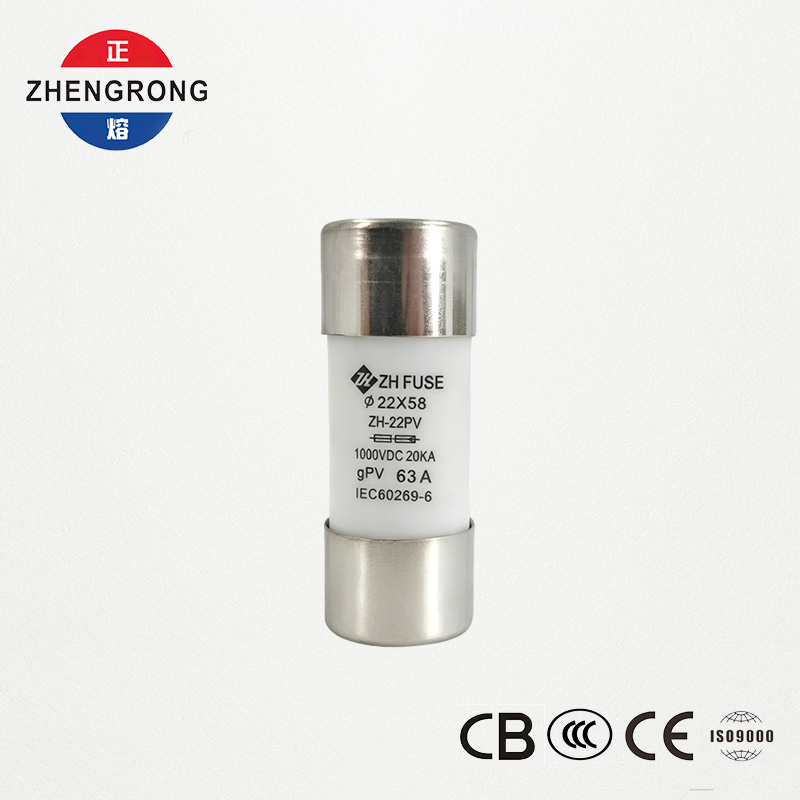 ປັບແຕ່ງ 22*58 63A Solar Panel Reset Fuse Links for Photovoltaics