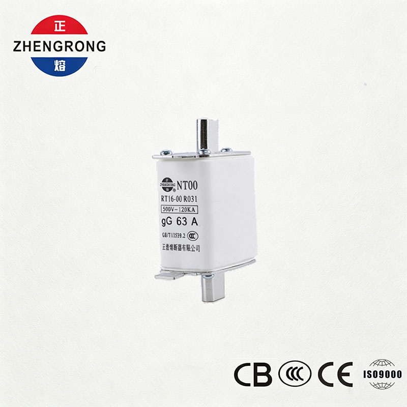 ຄວາມຈຸສູງ Breaking Capacity NT00 63A Fuse - 500V 120kA Ceramic gG Fuse Link