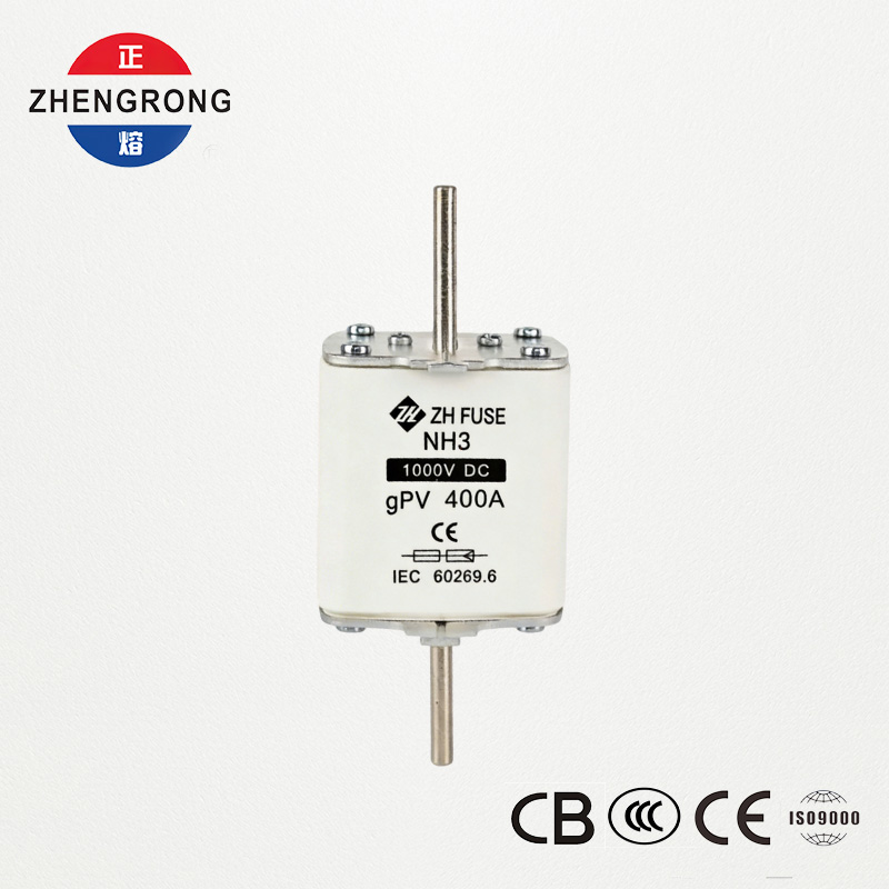 NH3 1000V DC 400A gPV Fuse ສໍາລັບລະບົບແສງຕາເວັນ PV