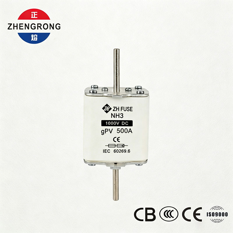 NH3 1000V DC 500A gPV Fuse ສໍາລັບລະບົບແສງຕາເວັນ PV
