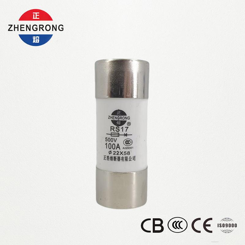 RS17 100A 500V Cylindrical Fast-acting Fuse | 22*58ມມ | CCC ຮັບຮອງ