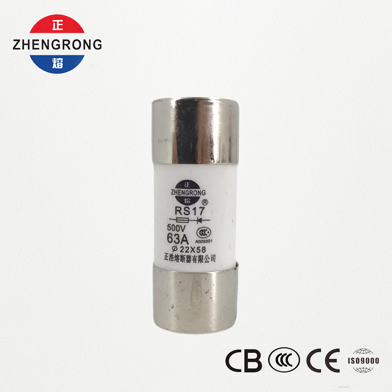 RS17 63A 500V Cylindrical Fast-acting Fuse | 22*58ມມ | CCC ຮັບຮອງ